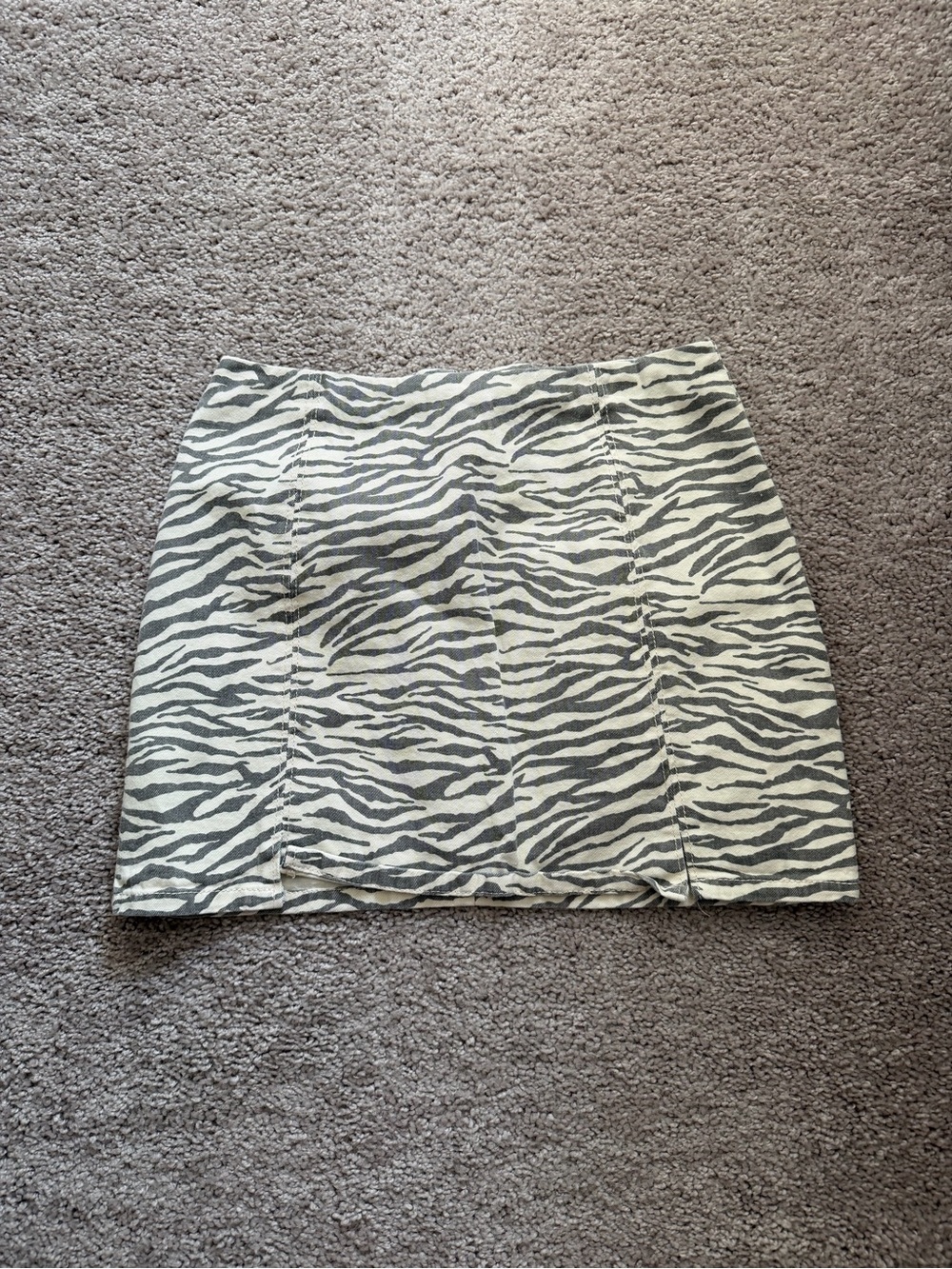 Altar'd State Zebra Print Mini Skirt - Black & White